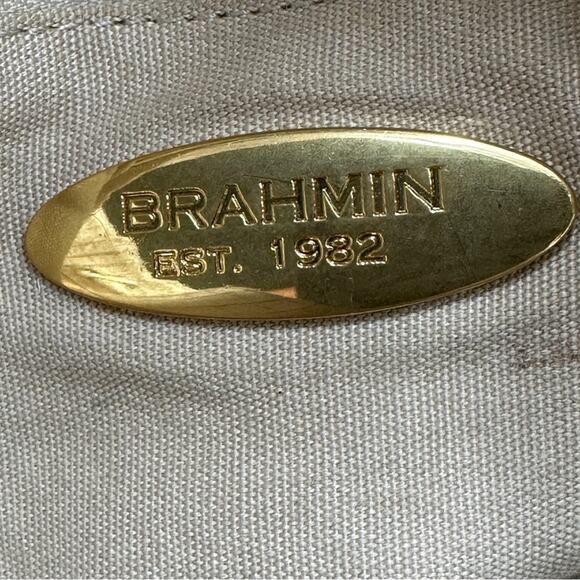 Brahmin Dee Dee Grotto Pearl OffWhite Drawstring Melbourne Croc Embossed Leather - Picture 14 of 16